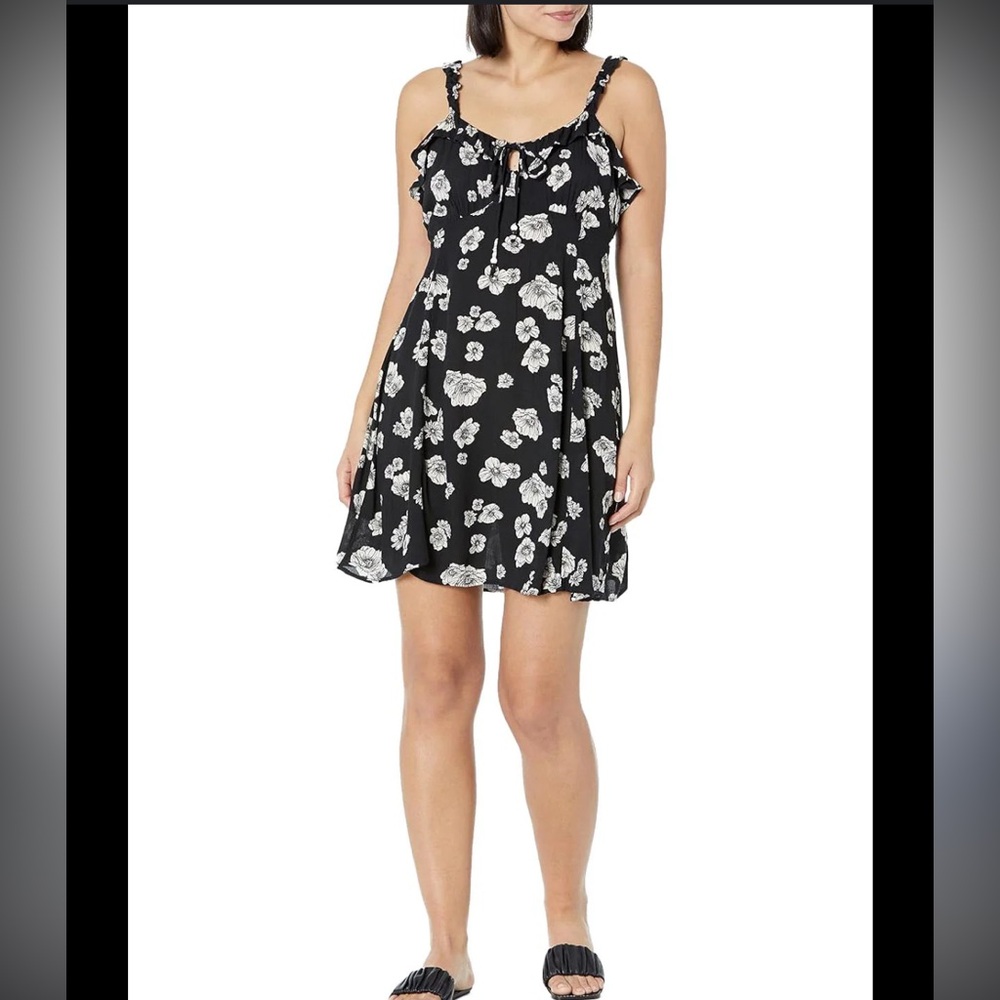 Black Floral Mini dress